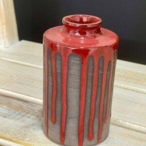 Florero Rojo en cerámica fina