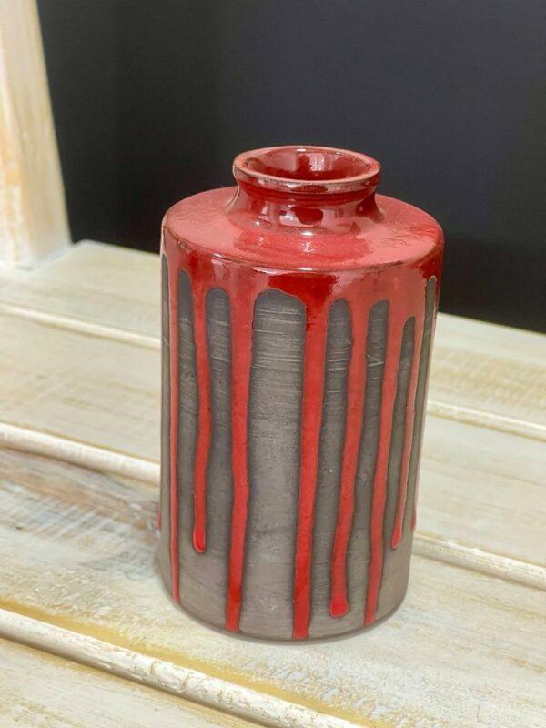 Florero Rojo en cerámica fina